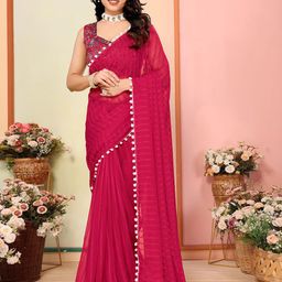 Munir Striped Poly Georgette Saree-picture-16