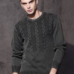 RDSTR Men Grey Patterned Sweater-image-66