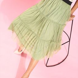 U&F Womens Green Flared Skirt-image-58