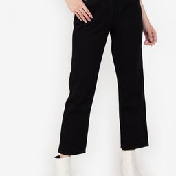 ZALORA BASICS Women Black High-Rise Jeans-image-7
