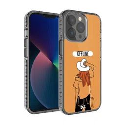 DailyObjects Yellow & White Offline iPhone 13 Pro Max Back Case-1
