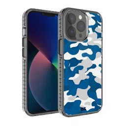 DailyObjects Blue White & Grey Camouflage Printed iPhone 13 Pro Max Phone Case-39