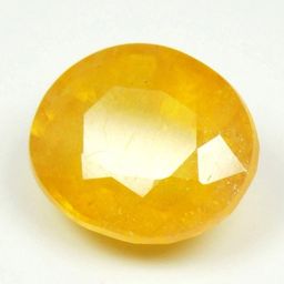 bague yellow sapphire Gemstone Original Certified Pukhraj Stone Natural image 2