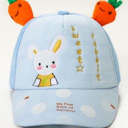Babyhug Rabbit Embroidered Baseball Cap - Blue-image-47