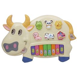 New Pinch Funny Cow Shape Musical Piano Toy  -  (Colour may vary)-95