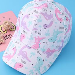 Babyhug Baseball Cap with Dino Print - Multicolour-image-42