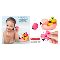 Ratnas Squeezy Flamingo Bath Toys Pack of 4 - Multicolor-16