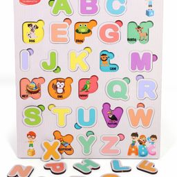 Aditi Toys Wooden Alphabet Puzzle With Picture Educational Alphabet Board for Kids Educational Montessori Learning Puzzle for Toddlers & Preschoolers, Nursery and Kindergarten Age Above 2+ Years-9