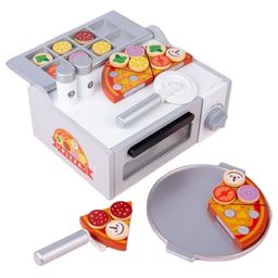YAMAMA Wooden Pizza Oven Toys For Kids Cooking Educational Game Pizza Toy Fun Entertainment Enjoyable Role Pretend Play Kids Toys Multicolor-image-47