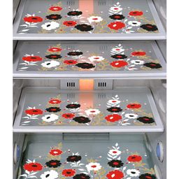 Dakshya Industries Fridge Top Cover and Fridge Mat Combo Set of 5 image 2