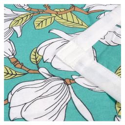 Divine Casa 100% Cotton Single Bed All Season Reversible AC Dohar Floral Print - Teal and White image 3