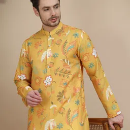 Anouk Rustic Floral Printed Mandarin Collar Straight Kurta-image-25
