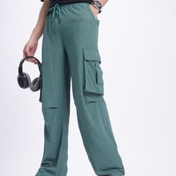 glitchez Men Wanderer Utility Melange Cargo Relaxed Trousers-image-85