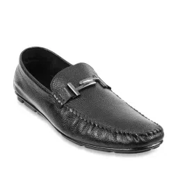 Mochi Men's Black Casual Loafers-image-77