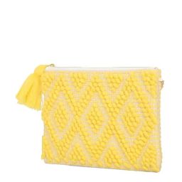 NR by Nidhi Rathi Yellow Fabric Clutch-13