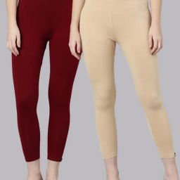 TWIN BIRDS Women Pack Of 2 High Ankle Leggings-image-75