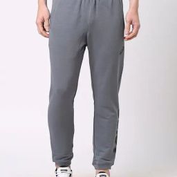 Asics Grey Slim Fit Graphic Print Sports Joggers-image-69