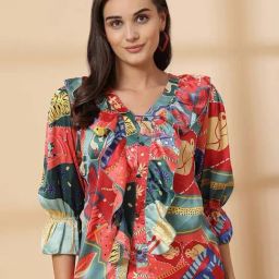 Melon By plusS Red Printed Top-picture-11