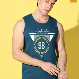 WOOSTRO Pack Of 2 Printed Super Combed Cotton Gym Vests VWS26(98 PEACOCK)(MORE MUSTARD)-image-14