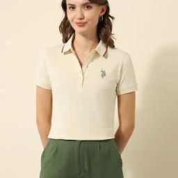 U.S. Polo Assn. White Cotton Regular Fit Polo T-Shirt-picture-12