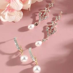 Sohi goldplated drop earrings combo-31