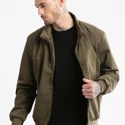 showoffff Showoff Olive Cotton Slim Fit Jacket-picture-26