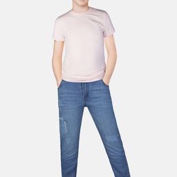 Gini and Jony Boys Blue Low Distress Light Fade Jeans-image-37