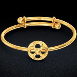 Joyalukkas 22k Yellow Gold Floral Elegance Kid's Bangle-image-91