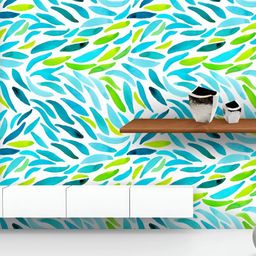 ArtzFolio Printed UV-Resistant Anti-Bacterial Watercolor Botanical Leaves Peel & Stick Wallpaper-image-53