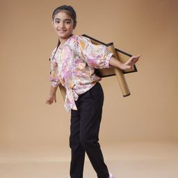 MASTARANG Floral Print Satin Top image 2