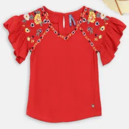 Blue Giraffe Kids Red Top-image-40
