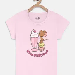 Tom & Jerry Printed Tshirt For Kids Girls-image-79