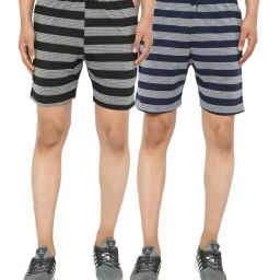 Vimal Jonney Multicolor Cotton Shorts - Pack of 2-image-92