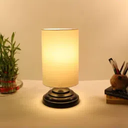 Homesake White & Black Metal E27 Table Lamp - Set of 1-37