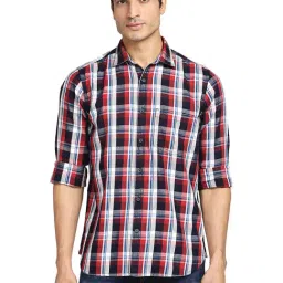 ColorPlus Multicolor Tailored Fit Check Shirt-image-43