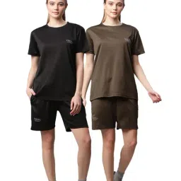Vimal Jonney Multicolored Regular Fit T-Shirt With Shorts (Pack Of 2)-image-82