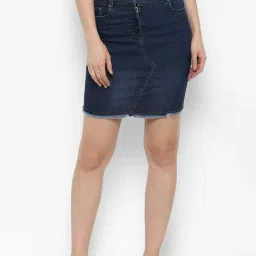 StyleStone Denim Blue Pencil Skirt-picture-46