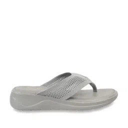 Catwalk Women's Grey Wedge Flip Flops-picture-23