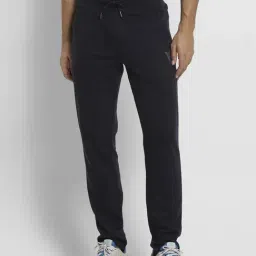 Van Heusen Athleisure Regular Fit Smart Tech Easy Stain Release Solid Trackpants - Navy-picture-18