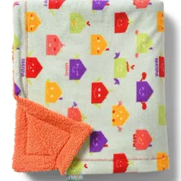 MiArcus Grow Kind Green & Orange Polyester 300 TC Baby Blanket-image-53