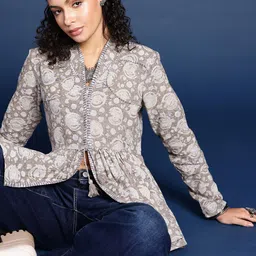 Taavi Bagru Ethnic Printed Pure Cotton Top-image-29