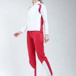 Rock.It White & Red Regular Fit Color-Block Tracksuits image 3