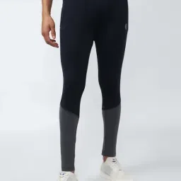 Van Heusen Flex Navy Blue Skinny Fit Colour Block Sports Tights-picture-15