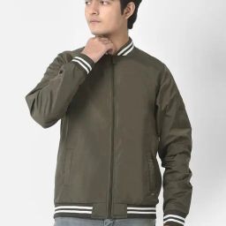 Crimsoune Club Kids Olive Green Regular Fit Full Sleeves Jacket-image-100
