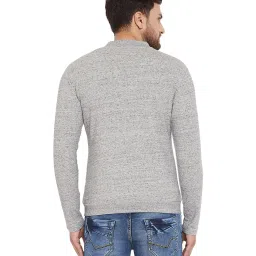 Hypernation Grey Regular Fit Self Pattern Jacket image 2