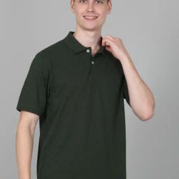 Cantabil Green Regular Fit Printed Polo T-Shirt-image-86