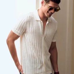 Andamen Monsoon Off-White Cotton Regular Fit Stripes Shirt-image-72