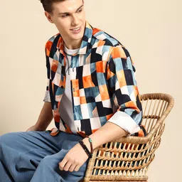 Mast & Harbour Checked Relaxed Fit Casual Shirt-picture-11