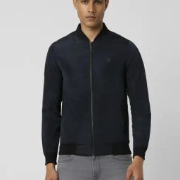 Van Heusen Navy Regular Fit Bomber Jacket-picture-5