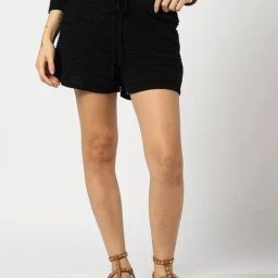 GAP Black Regular Fit Solid Shorts-image-93